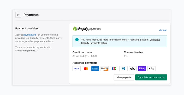 Multiple payment methods 